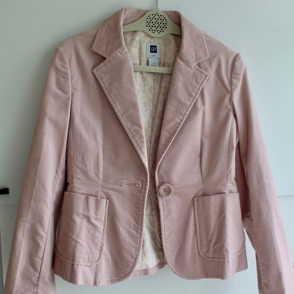 Gap Blush Pink Suede Blazer